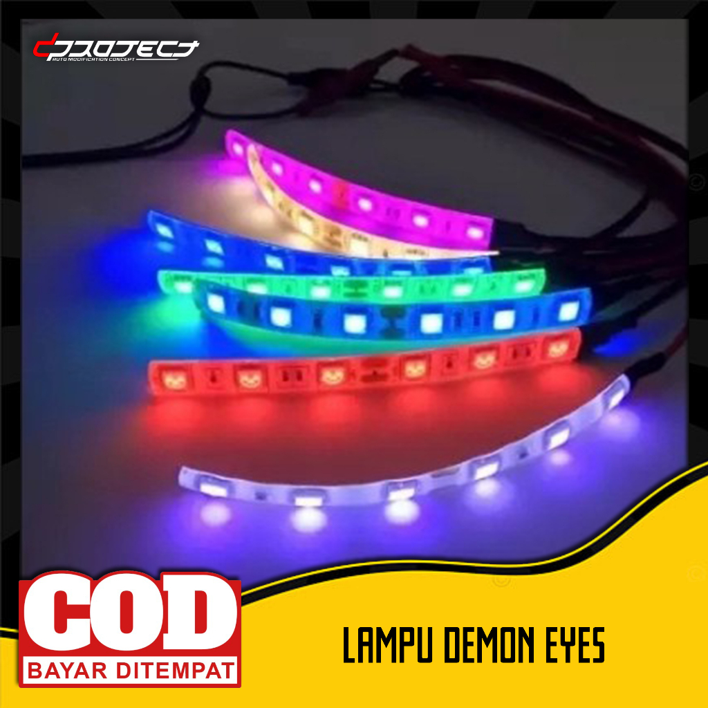 Jual LAMPU DEVIL DEMON EYES 3 LED STRIP/6 LED STRIP / LAMPU DEVIL MOTOR ...