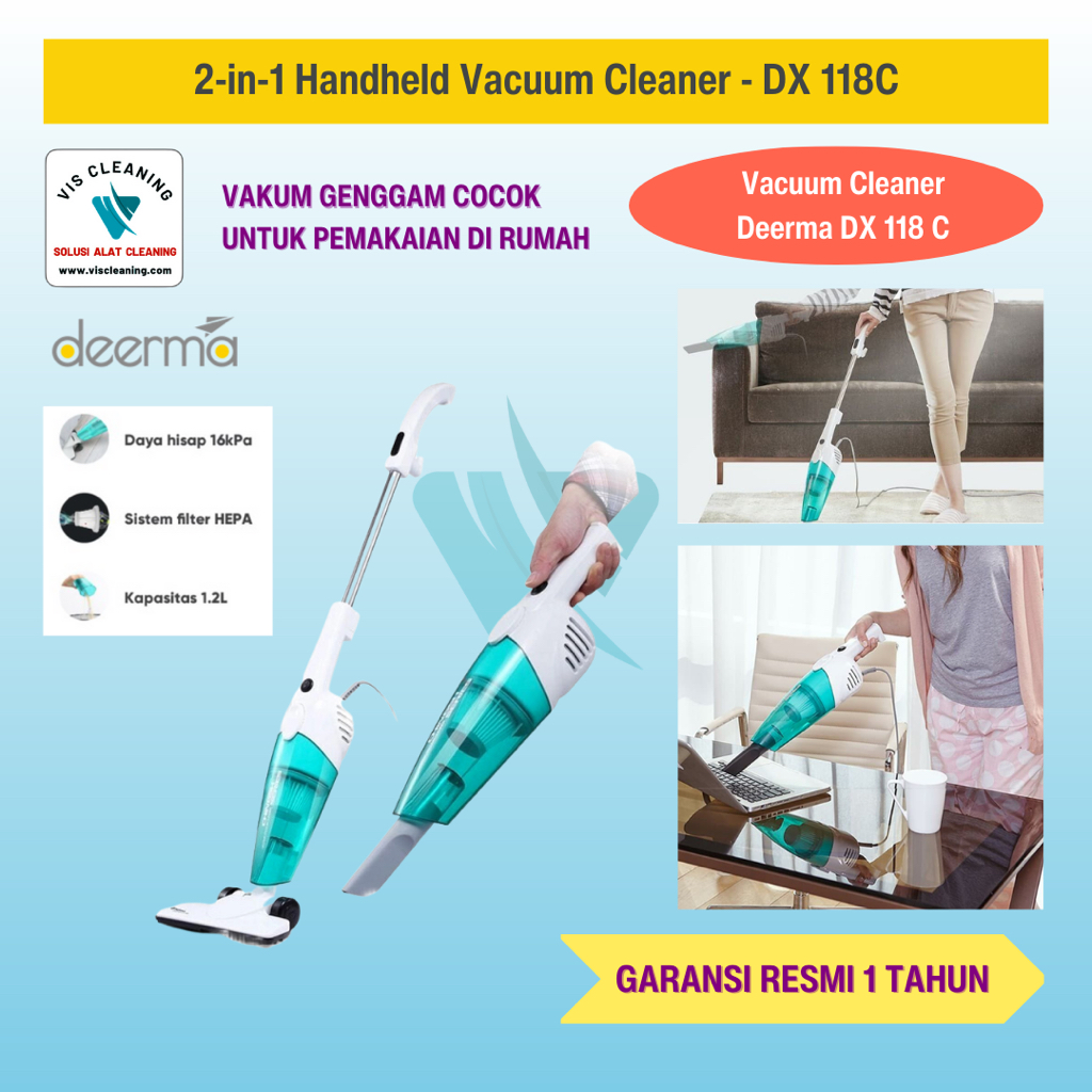 Jual Handheld Vacuum Cleaner - Deerma DX 118C | Shopee Indonesia