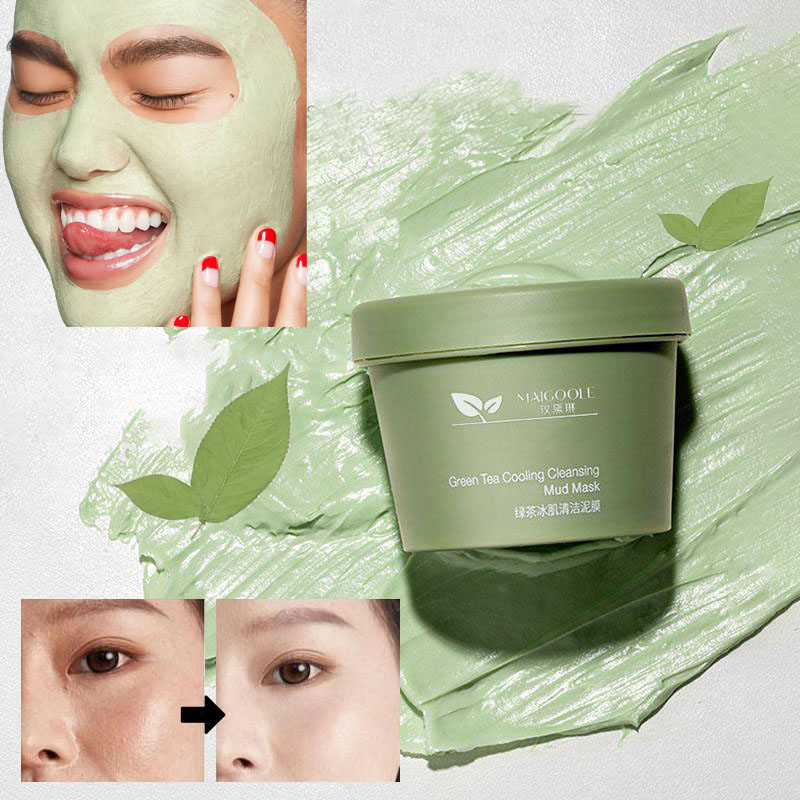 Jual NUZ ORI Maigoole Green Tea Clay Mask Masker Wajah Green Tea