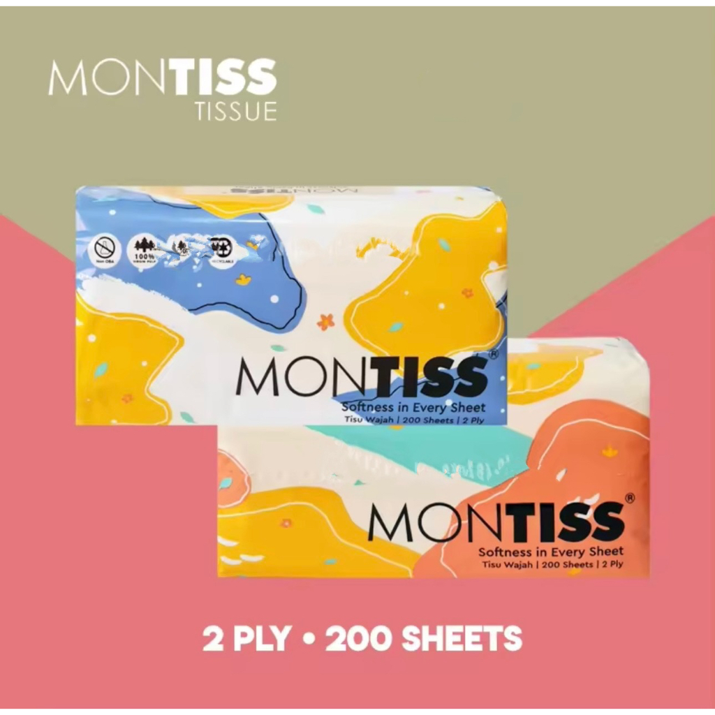 Jual Montiss Facial Tissue 200 Sheets [ 1 PACK] | Shopee Indonesia