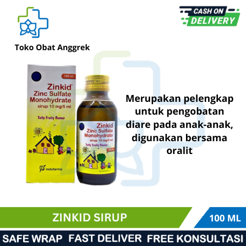 Jual ZINKID SYRUP 100ML/ZIN KID SYR/ZINK SYRUP/ SYRUP ZINC UNTUK ANAK