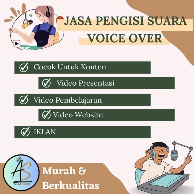 Jual Jasa Pengisi Suara | Voice Over | Video | Artikel | Youtube ...