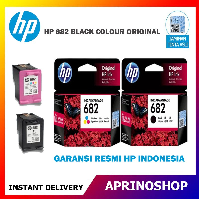 Jual Tinta Hp 682 Black Colour Original Ink Advantage Cartridge Shopee Indonesia 7970