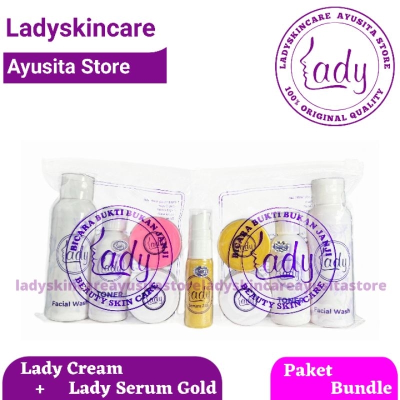 Jual LADY Cream + LADY Serum Gold ORIGINAL 100 Ladyskincare Lady cream