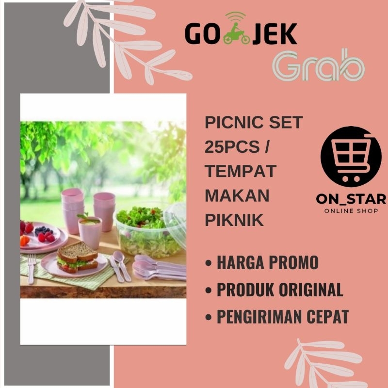 Jual Picnic set powder 25 pcs/ Tempat makan piknik set | Shopee Indonesia