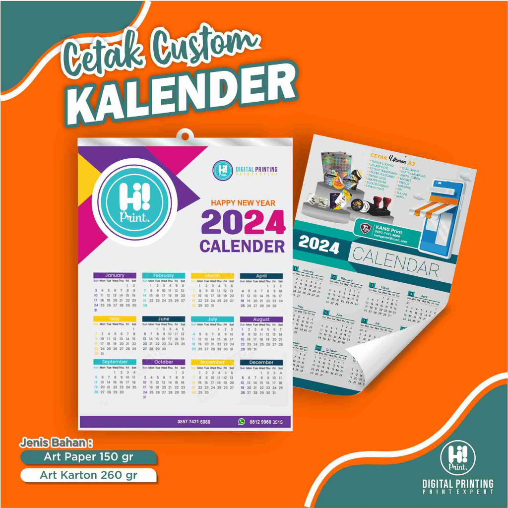 Jual Cetak Kalender Dinding Custom Gambar Free Design | Shopee Indonesia