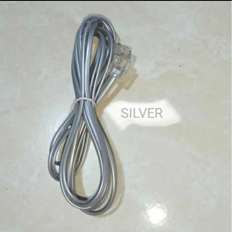 Jual Kabel JACK RJ-11 2 pin PANJANG KABEL 2 METER | Shopee Indonesia