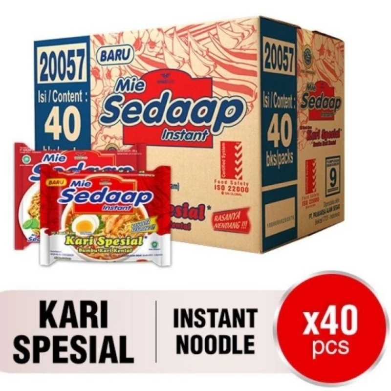 Jual Sedaap Mie Instant Rasa Kari Spesial Gram Dus Isi Bungkus Shopee Indonesia