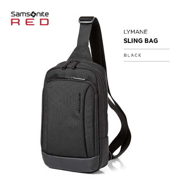 Jual Tas Bahu pria wanita terbaru Sling Bag Black Samsonite Red