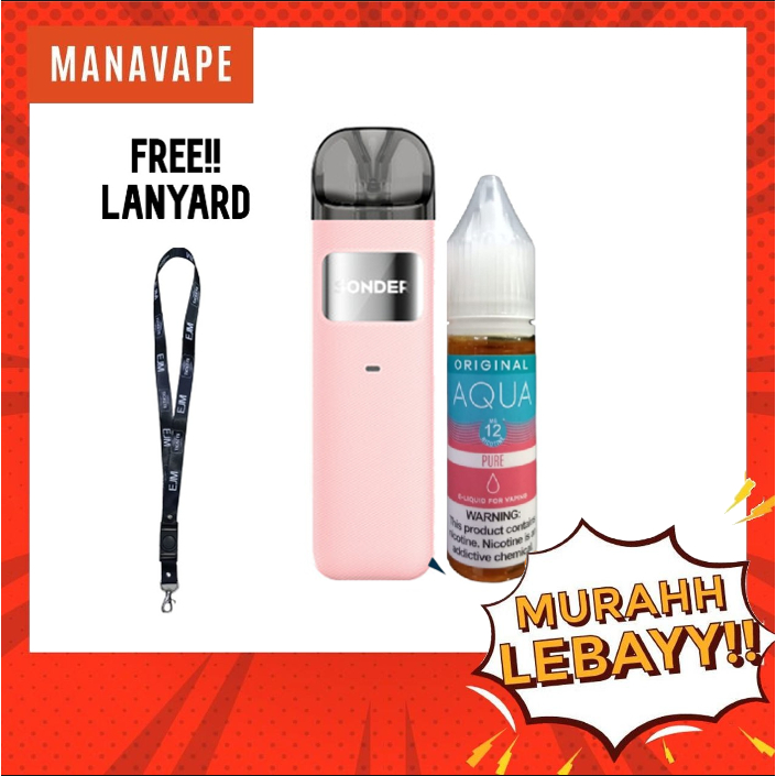 Jual SONDER U POD AUTHENTIC by GEEKVAPE + AQUA PURE PODS FRIENDLY 15ML ...