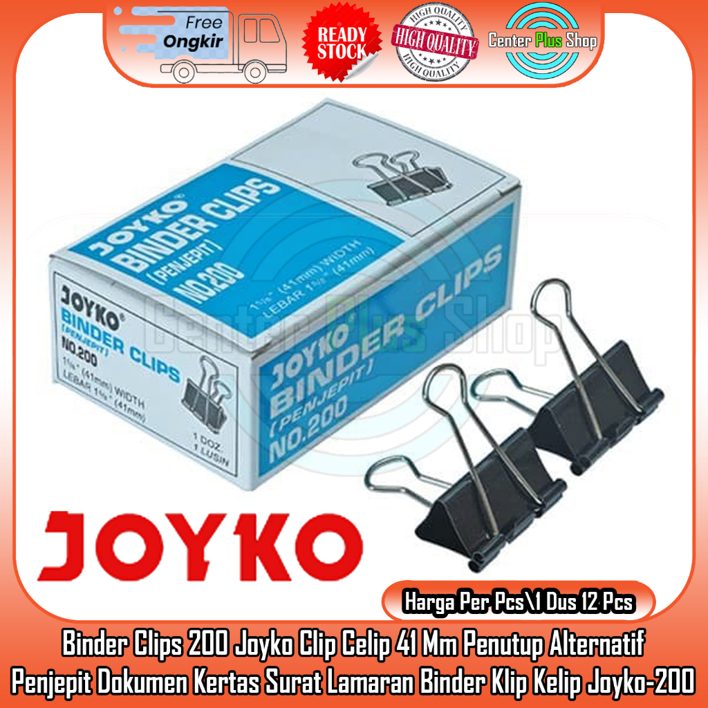 Jual Binder Clips Klip Kertas Joyko Klip Penjepit Kertas Bebas