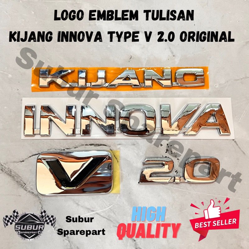 Jual Logo Emblem Bagasi Kijang Innova Reborn Type V Original