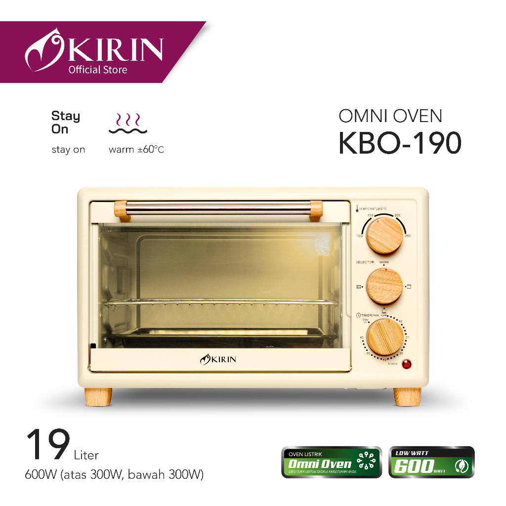 Jual Kirin Omni Oven 19 Liter KBO190 / Oven Listrik Low Watt