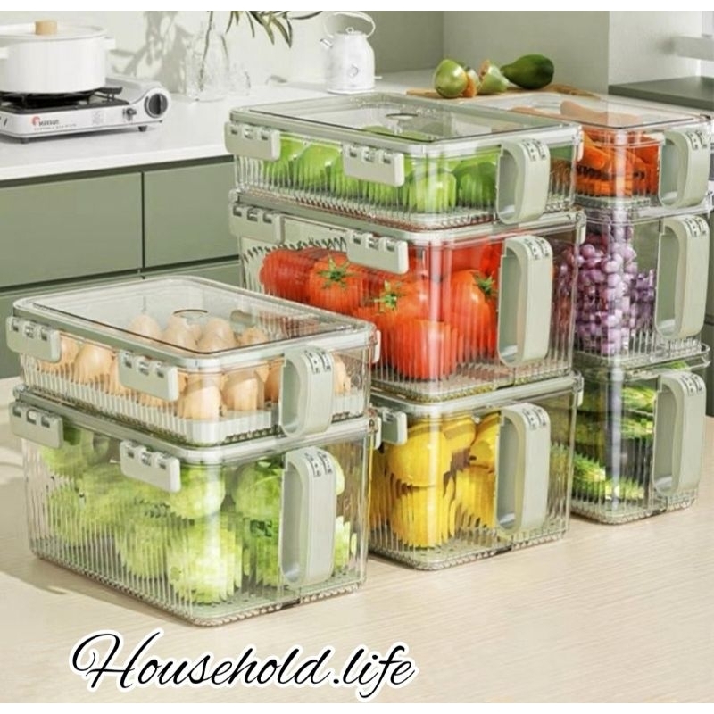 Jual Kotak Kontainer Makanan Transparant Food Storage Box Organizer