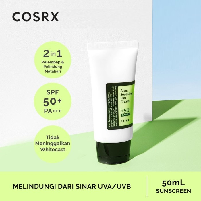 Jual COSRX Aloe Soothing Sun Cream SPF 50+ PA+++ Skin Care 50mL Tabir