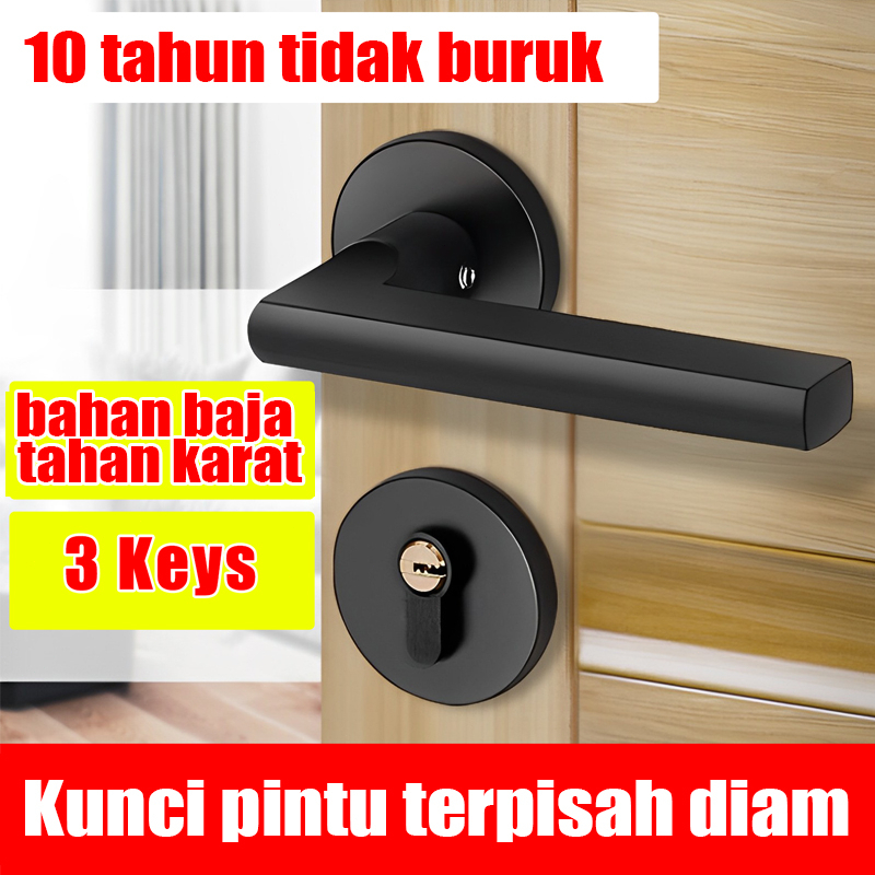 Jual Jerman Aluminium Bisu Door Handle Set Anti Karat Kuat Awet Tarikan ...