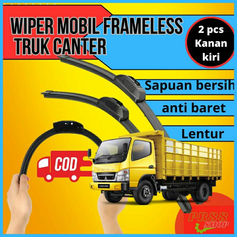 Jual Promo Wiper Kaca Mobil Frameless Truk Canter 1 Set 2 Pcs Ps 110