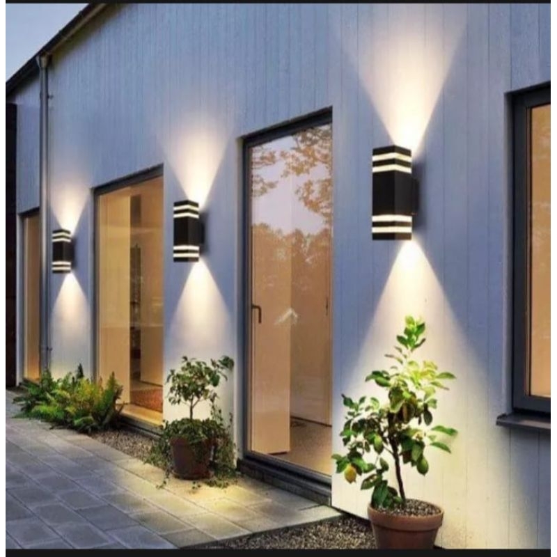 Jual LAMPU HIAS DINDING TAMAN WATERPROOF MINIMALIS KOTAK PAGAR OUTDOOR