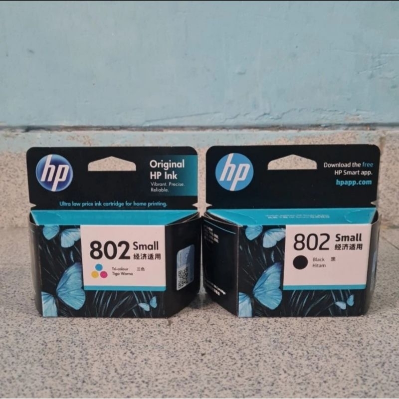 Jual Tinta Catridge Hp 802 Black + 802 Colour Original for printer ...