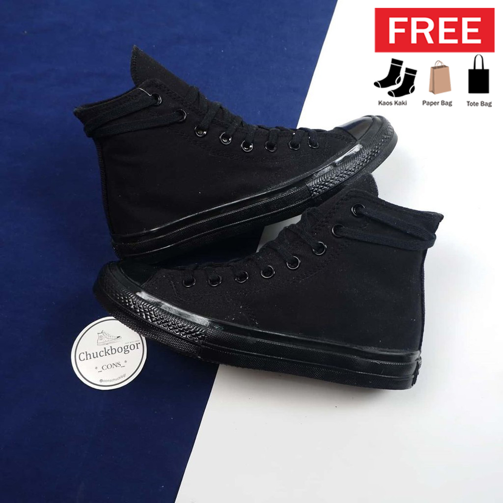 Tote Bag Paper Bag Converse Original Converse 70s High All Black