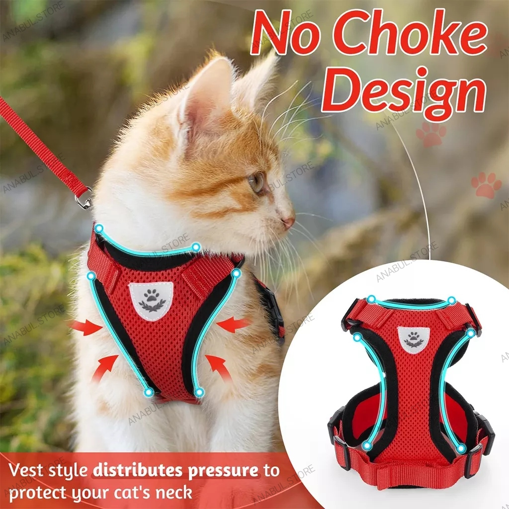 Jual Rompi kucing rompi harnes + tali tuntun harness rompi tali rompi ...