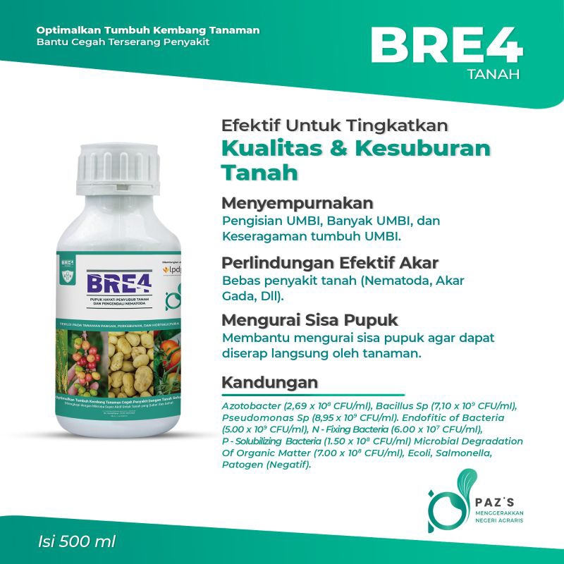 Jual BRE4 500ml Bio Fertilizer Pupuk Organik Pupuk Daun Dan Hormon Dan ...