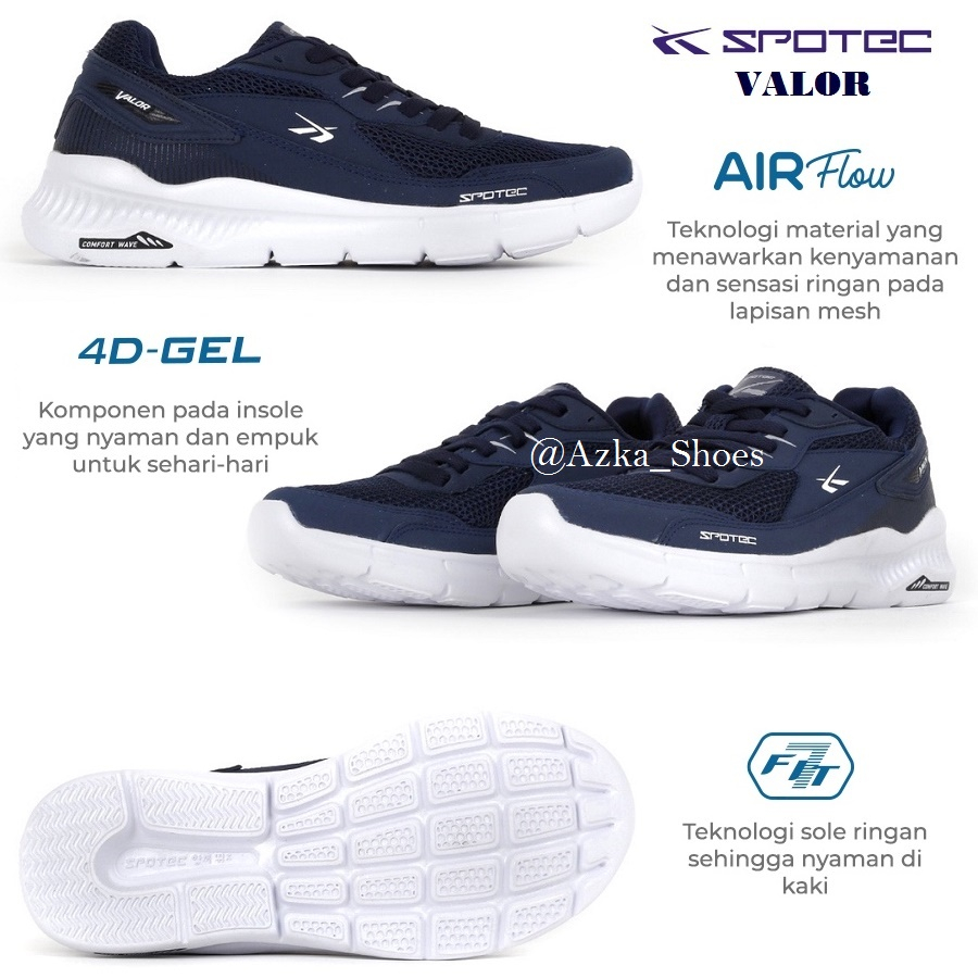 Jual SPOTEC VALOR - Sepatu Running - Sepatu Sekolah - Sepatu Lari ...
