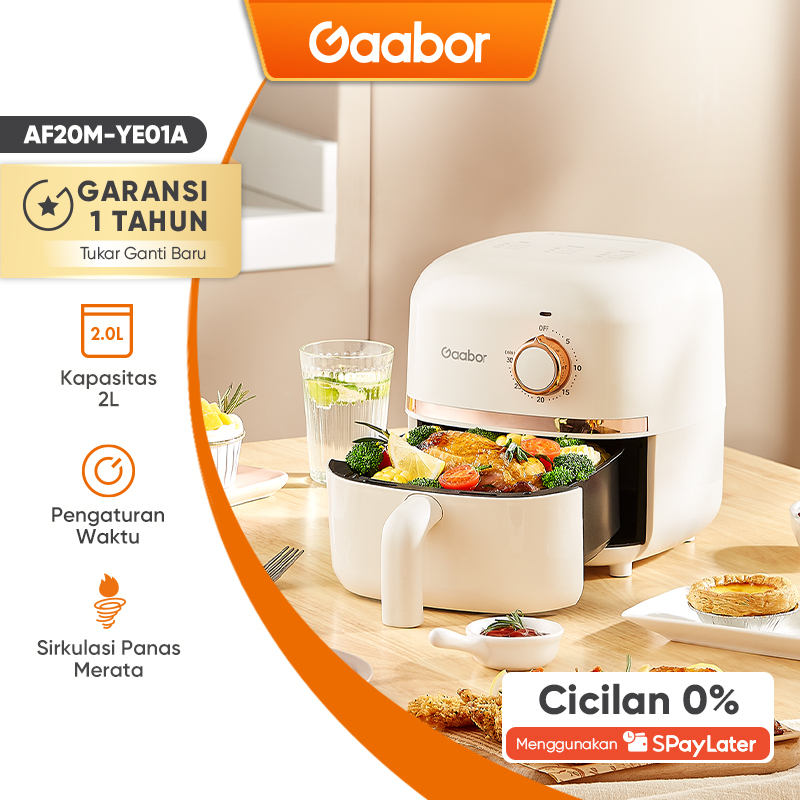 Jual NEW Gaabor mini Air Fryer Kecil Low Watt Mesin Penggorengan Tanpa