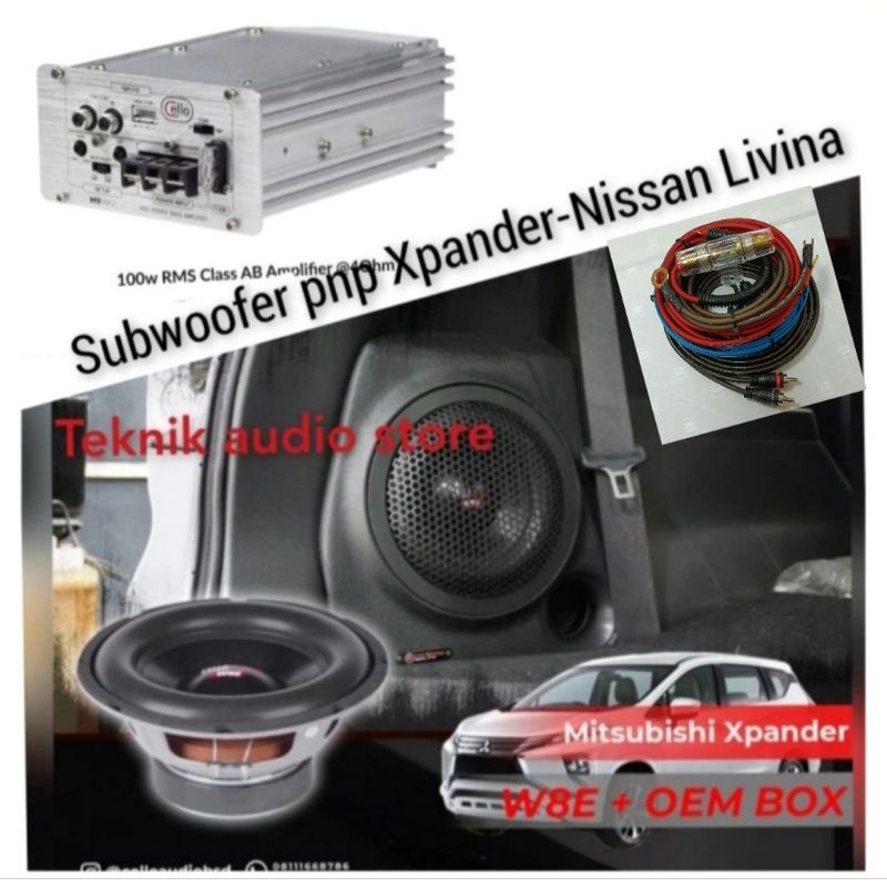 Jual Subwoofer pnp box Cello Include Power Dan Kabel Xpander Livina 18