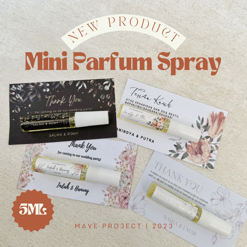 Jual [PEMESANAN MINIMAL 25PCS] SOUVENIR PARFUM MINI SPRAY 5ML