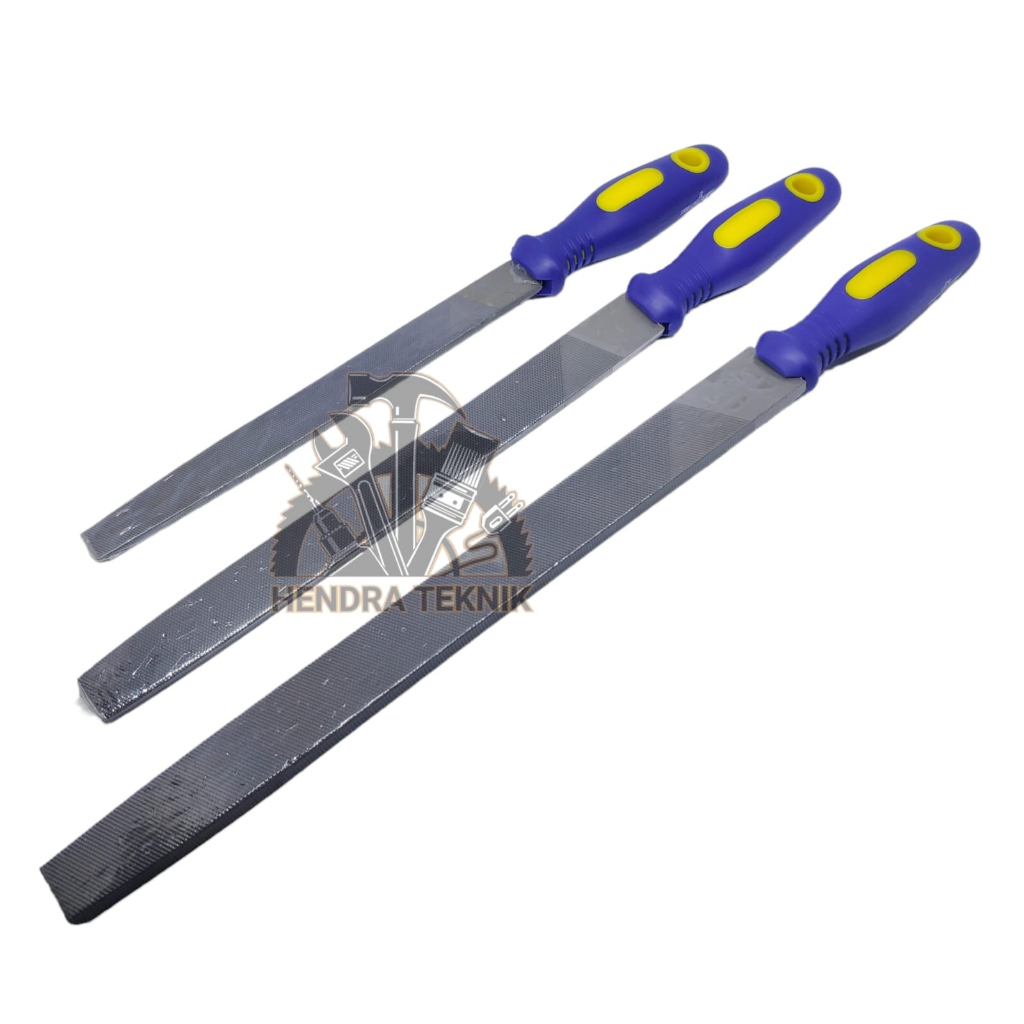 Jual Kikir + gagang karet 150mm 200mm 250mm 300mm flat patar gepeng 6 ...