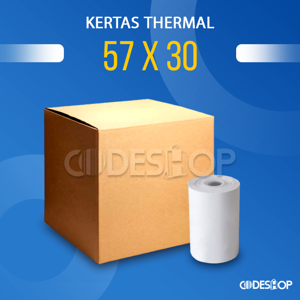 Jual Dus Kertas Kasir Thermal Polos Mm X Mm X Cetak Struk Penjualan Edc Shopee