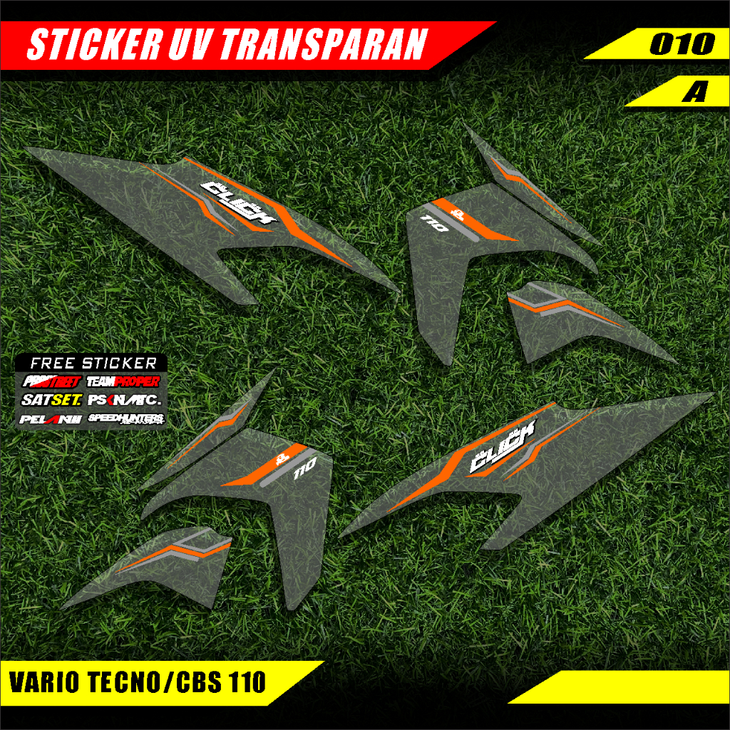 Jual STICKER STRIPING TRANSPARAN HONDA VARIO TECHNO 110 VARIASI LIST