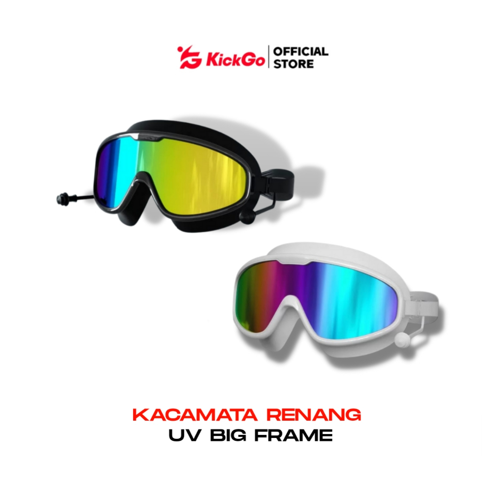 Jual KickGo Kacamata Renang BigFrame Frame Besar Dewasa UV Protection ...