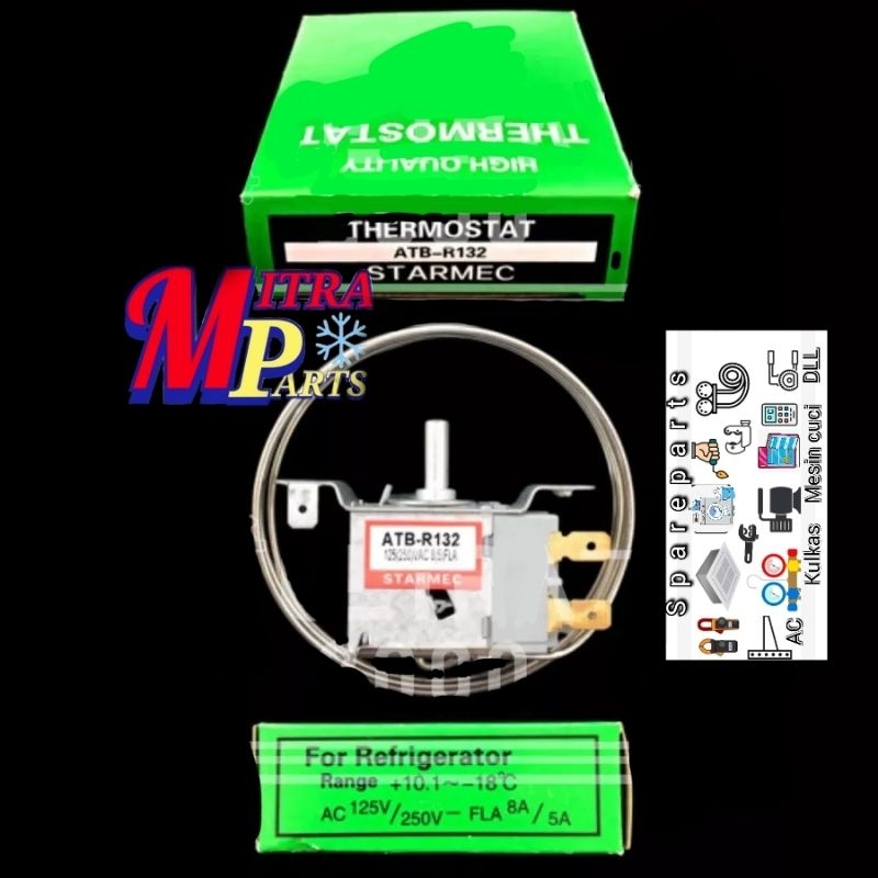 Jual THERMOSTAT KULKAS ATB R132 PENGATUR SUHU KULKAS 1 PINTU | Shopee ...