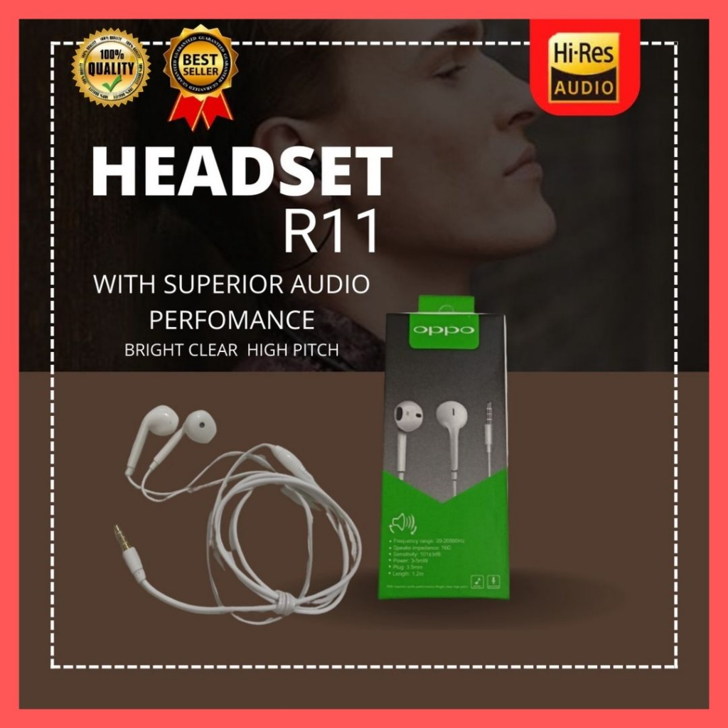 Jual HEADSET / HANDSFREE OPPO TIPE R11 bisa dipakai semua tipe hp ...