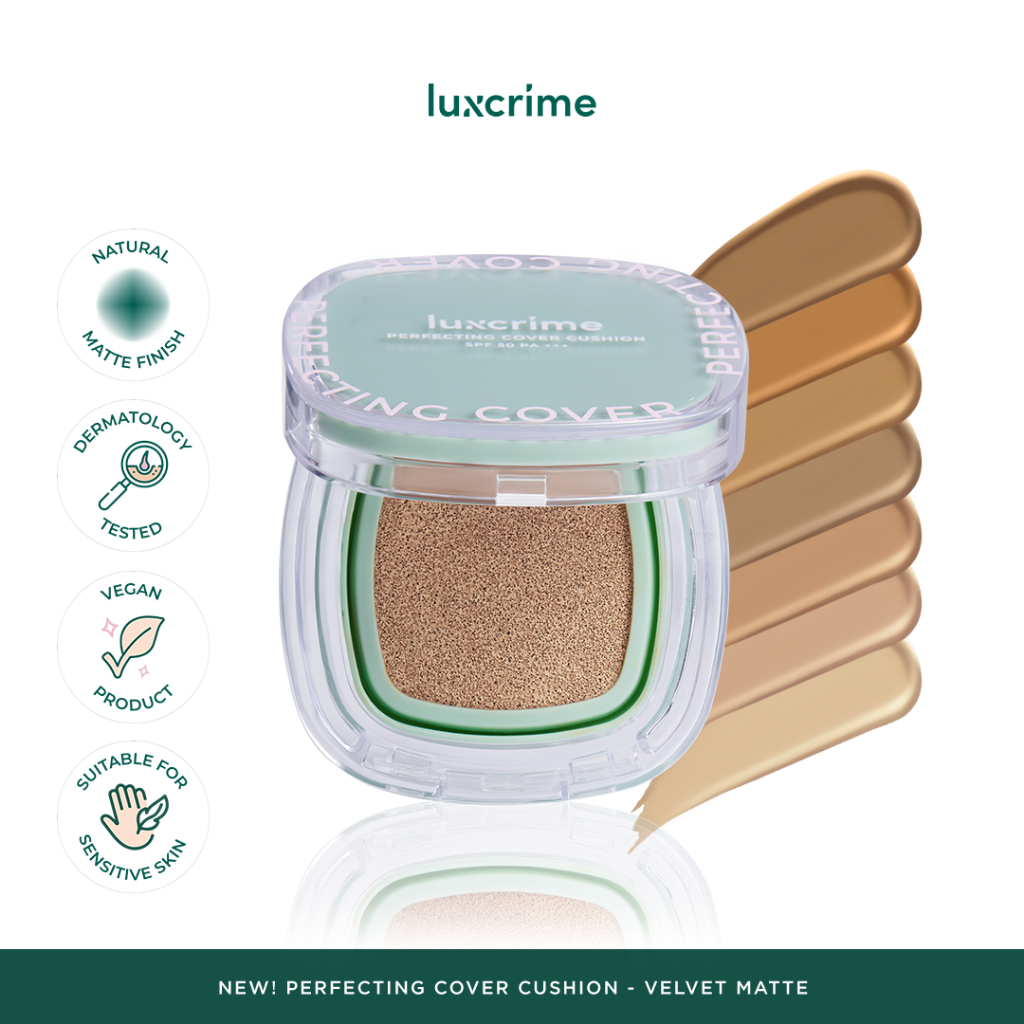 Jual Luxcrime Perfecting Cover Cushion - Velvet Matte SPF 50 PA ...