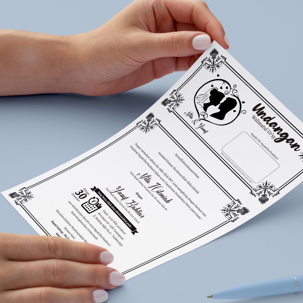 Jual Undangan Walimatul Ursy Fotocopy Murah Ukuran A4 | Shopee Indonesia