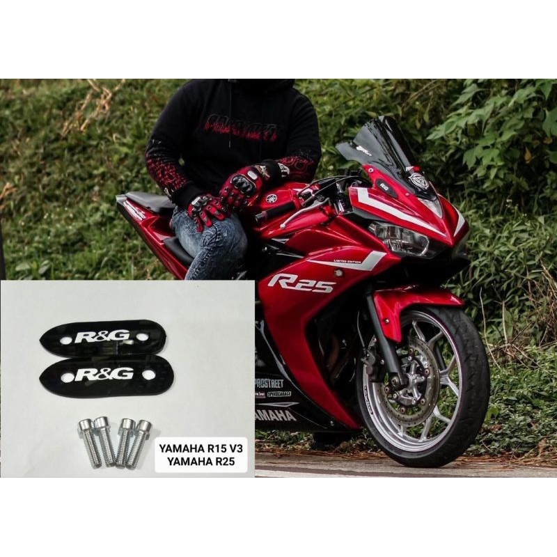 Jual Penutup lubang spion mirror blank yamaha R25 R15 V3 bahan akrilik ...