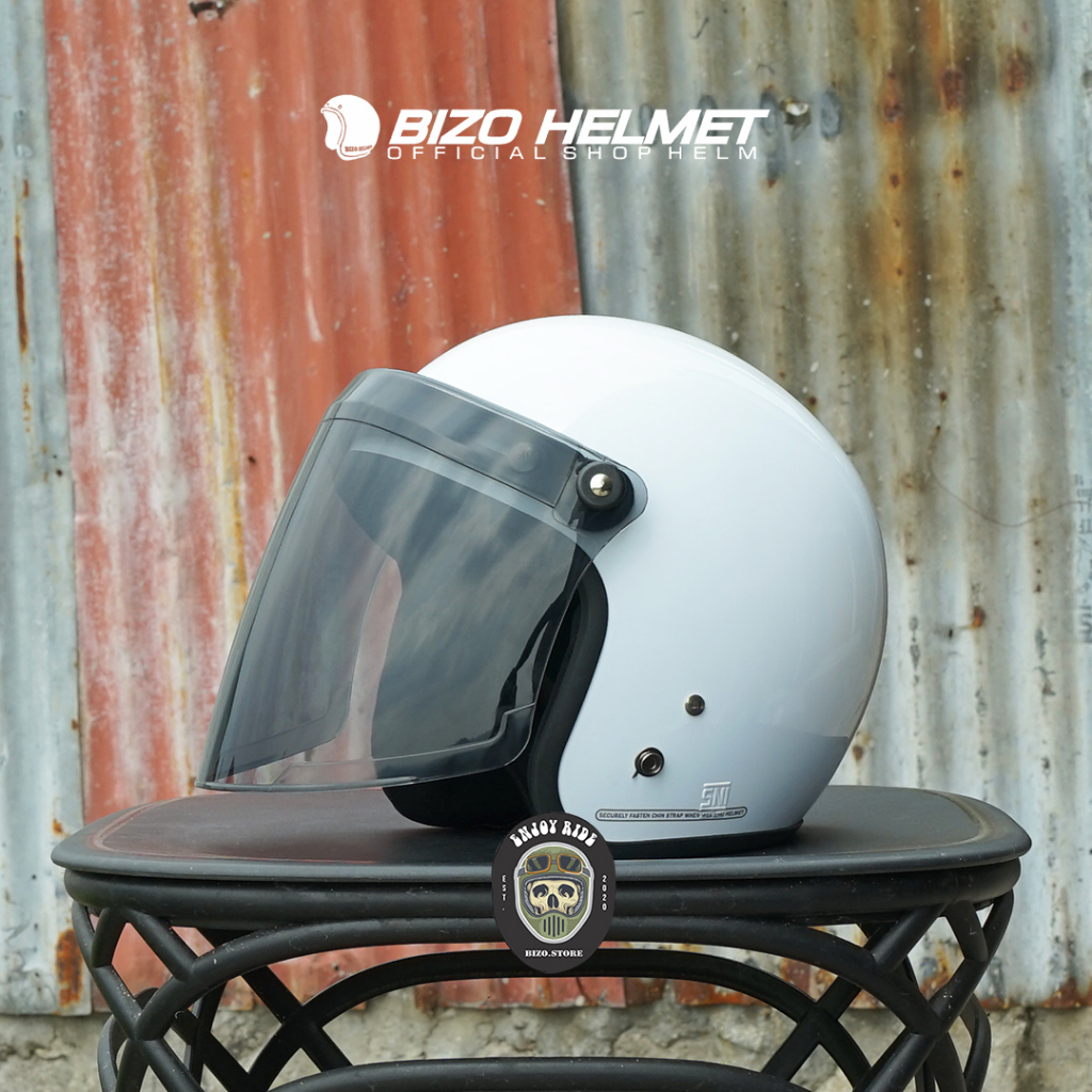 Jual Helm Bogo Dewasa Retro Pria Wanita Flat Injak Sni Sks Shopee