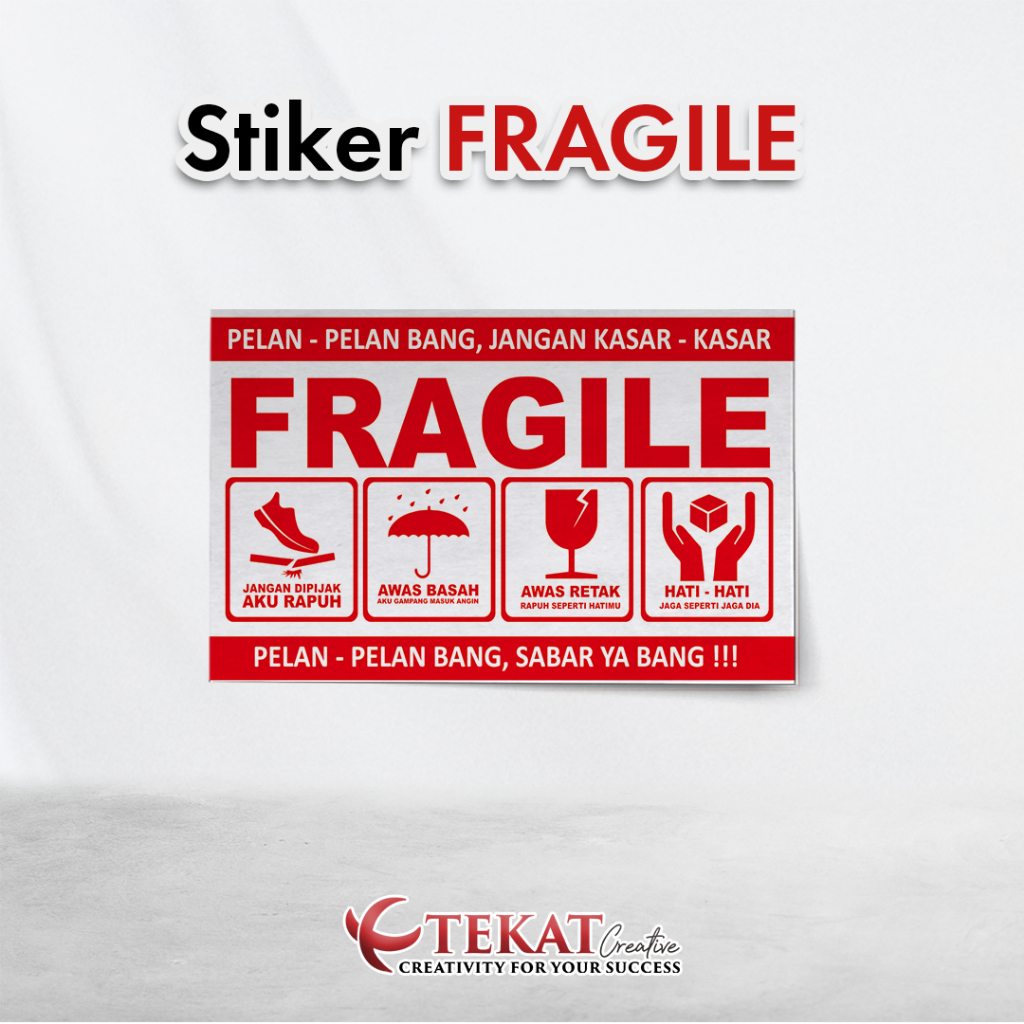 Jual STIKER FRAGILE & UNBOXING/ stiker label / stiker unboxing / stiker ...