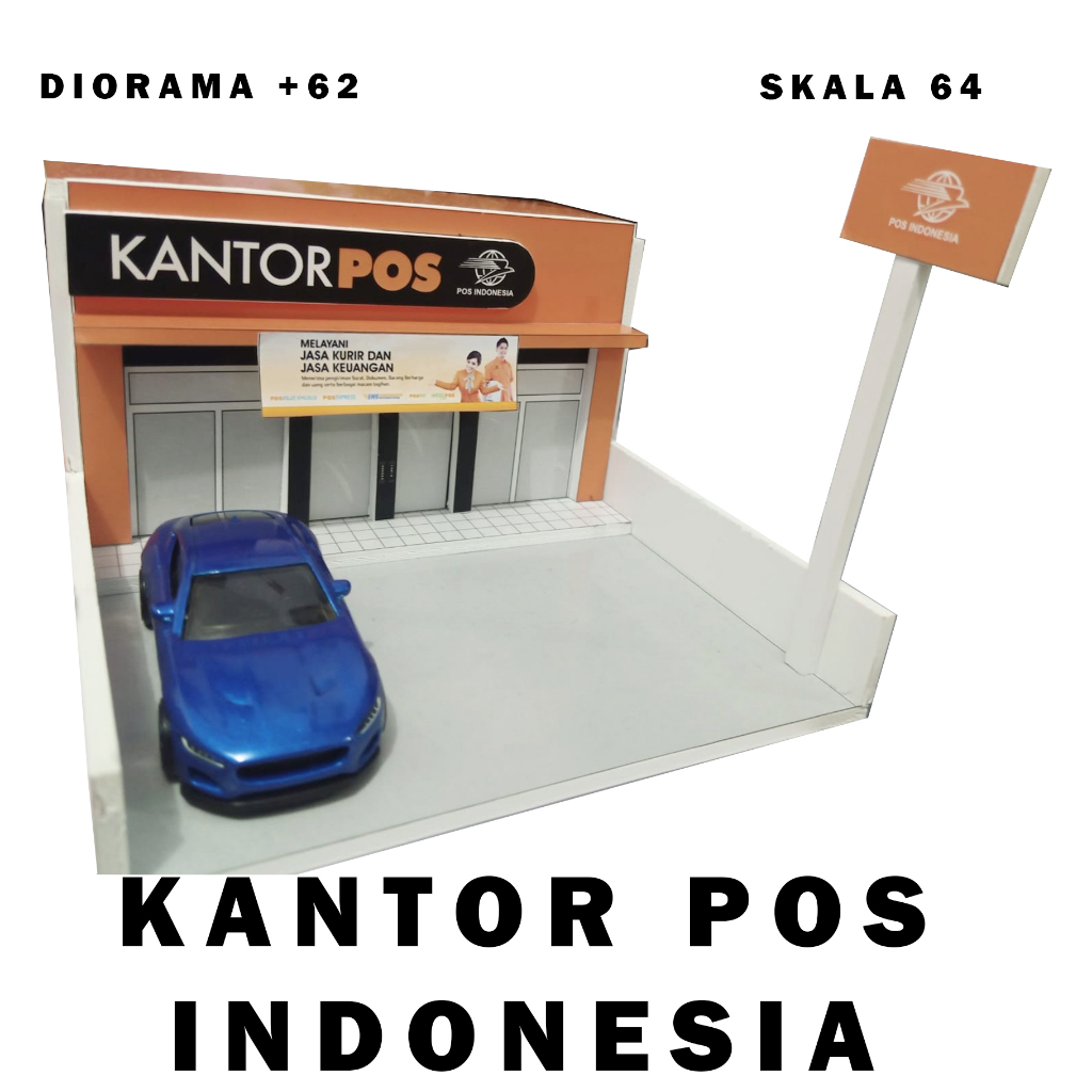 Jual DIORAMA / MINIATUR KANTOR POS INDONESIA SKALA 64 BAHAN PVC ...