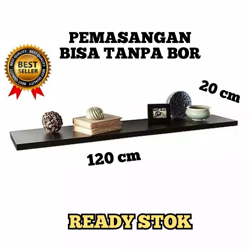 Jual Rak Ambalan dinding minimalis Tempel dinding Ambalan melayang ...