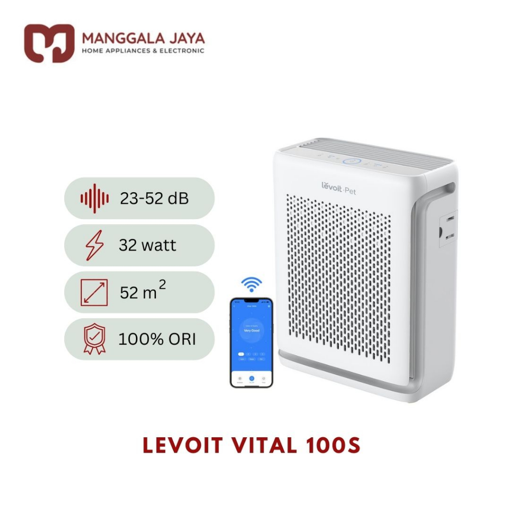 Jual Levoit Smart Air Purifier Vital 100S Pet Care True HEPA Shopee
