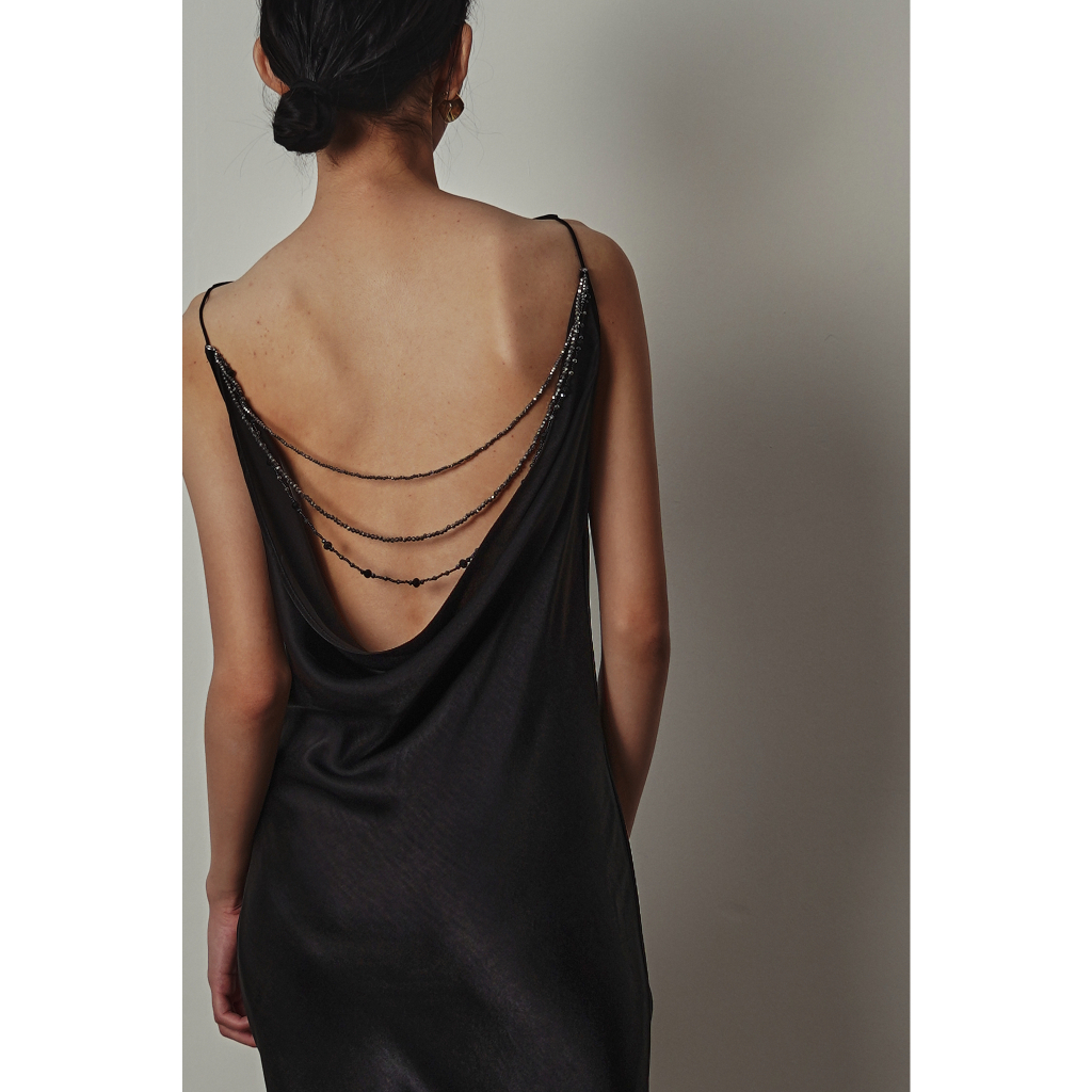 Jual PAFON Esme Dress w Beads - Black | Shopee Indonesia