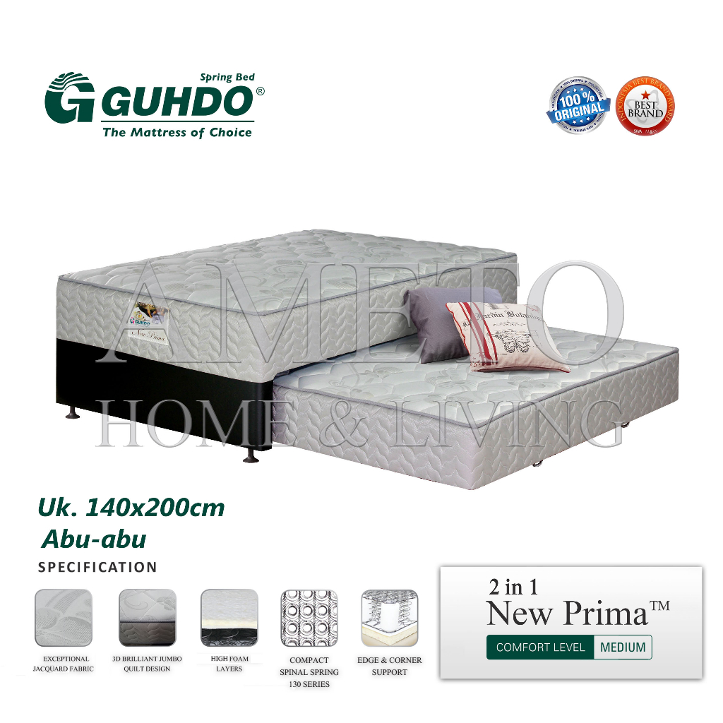 Jual Guhdo Springbed 2 in 1 New Prima 140x200 (TANPA SANDARAN) | Shopee ...