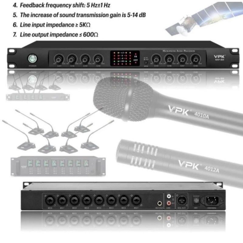Jual Processor Audio Microphone VPK MAP 800 Original Prosessor ...