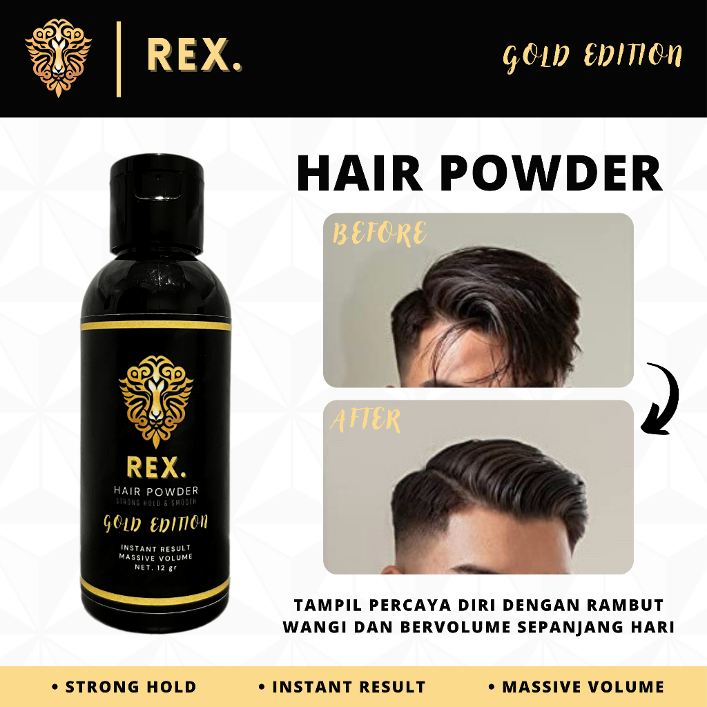 Jual Hair Powder REX Gold Edition Hair Styling Powder Bedak Rambut ...