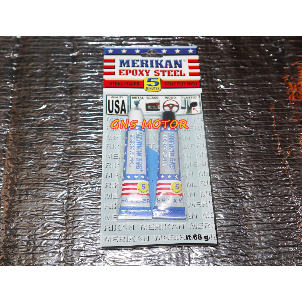 Jual LEM MERIKAN 865 PLASTIC STEEL EPOXY & EPOXY HARDENER 5 MENIT LEM ...