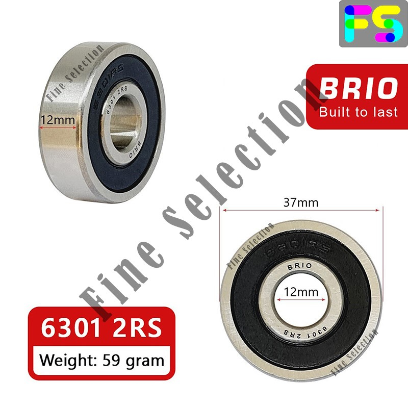 Cuscinetti A Sfere 6301 2Rs Gola Profonda Sigillati In Gomma - Foto 2